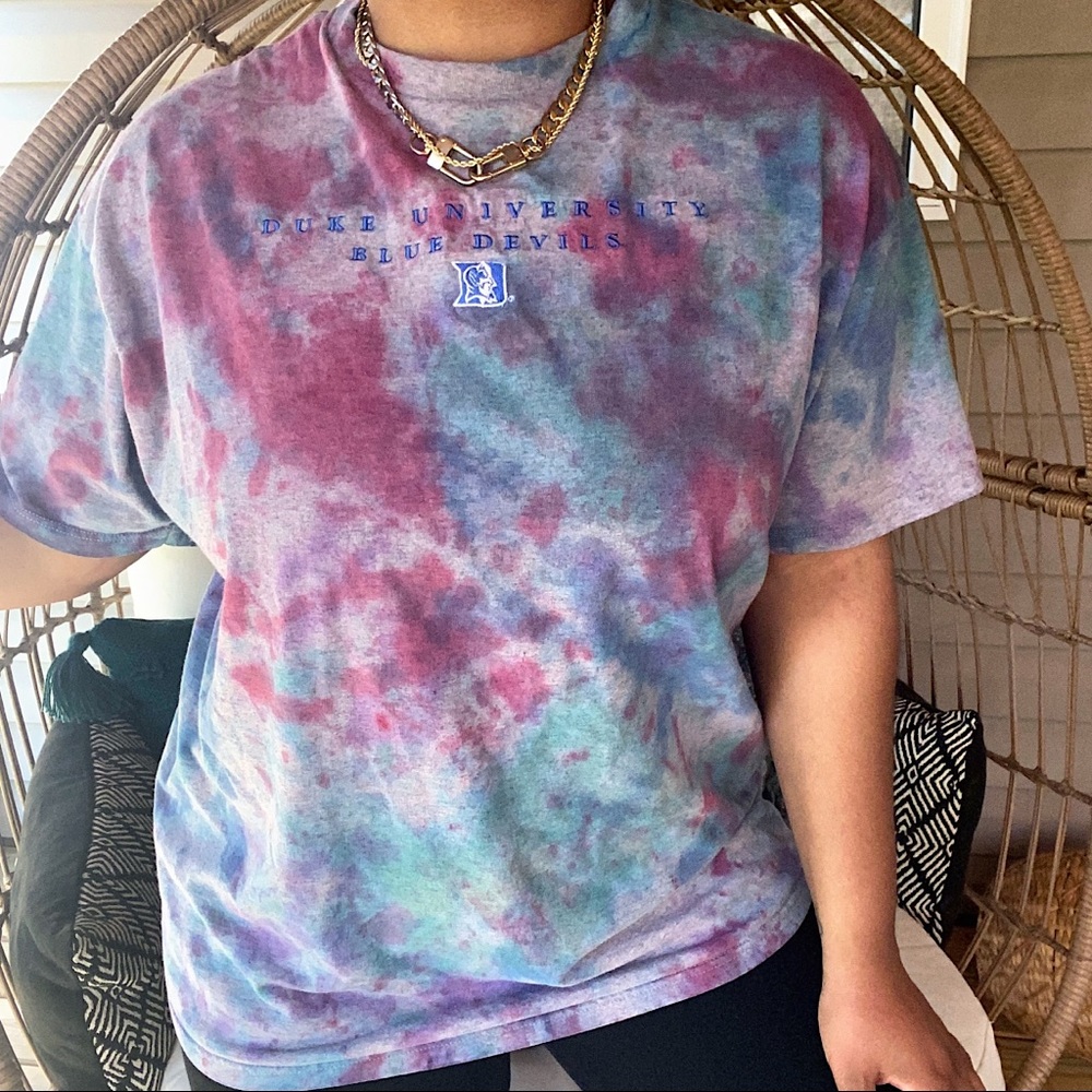 Champion Duke Blue Devils University Tie Dye Graphic Tee